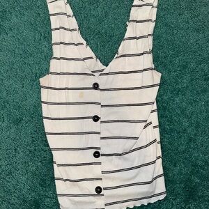 Striped Button-Down Women's Top